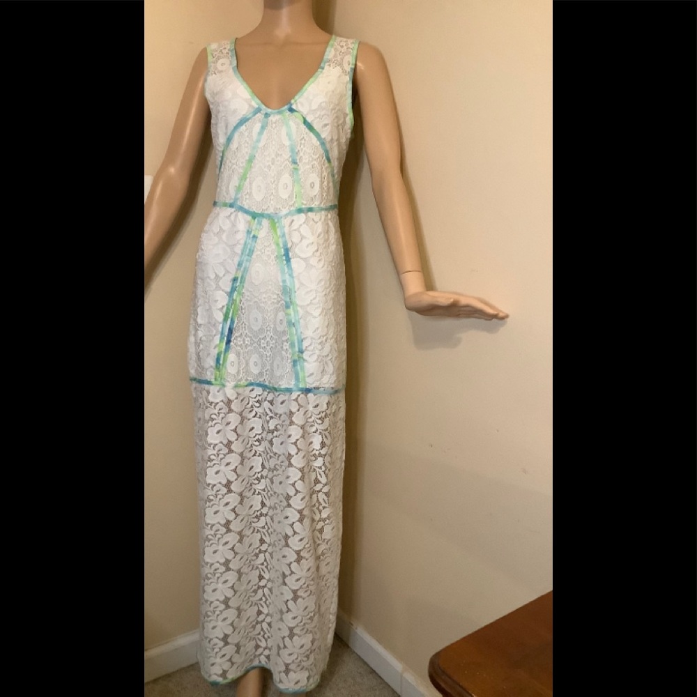 NWT SABO lace open-back prom evening dress 12